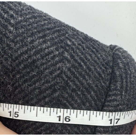 Vintage Forecaster of Boston 12 Gray Coat Cashmere Velvet Collar Herringbone Woo - Picture 14 of 15